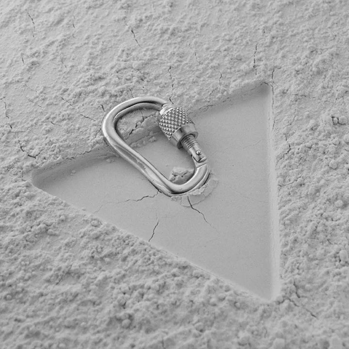 Silver Carabiner Necklace Pendant