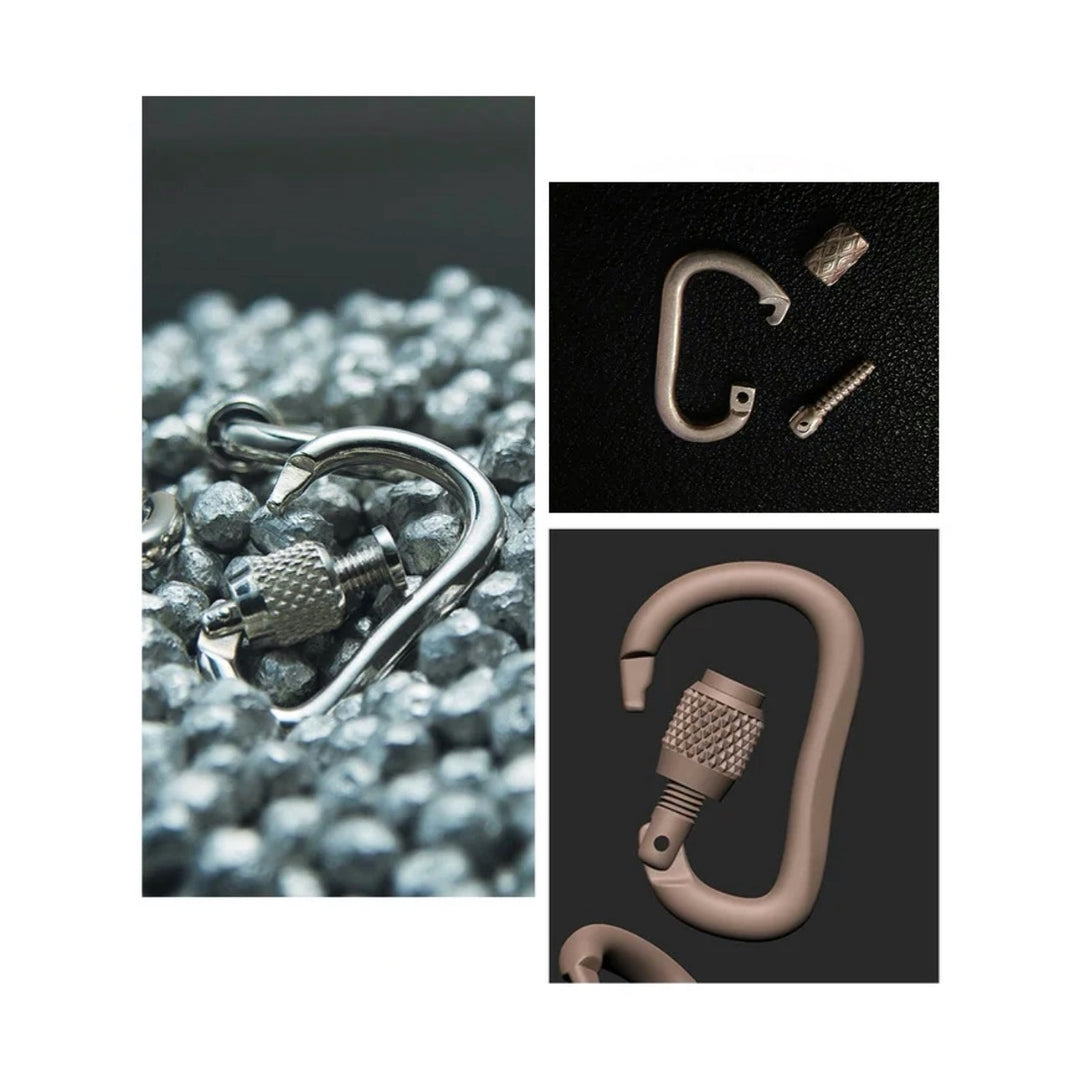 Silver Carabiner Necklace Pendant