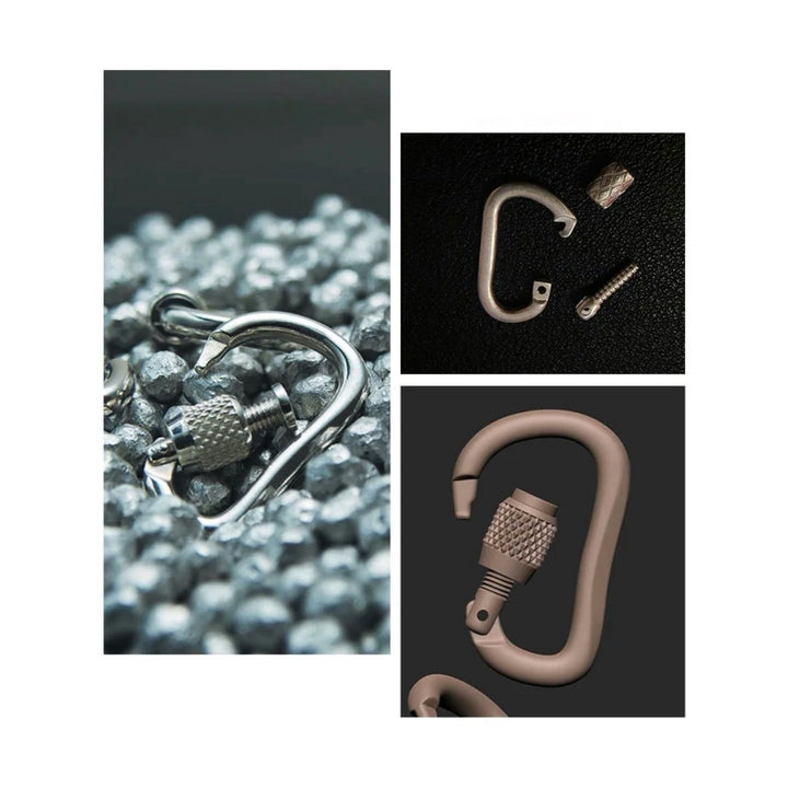 Silver Carabiner Necklace Pendant