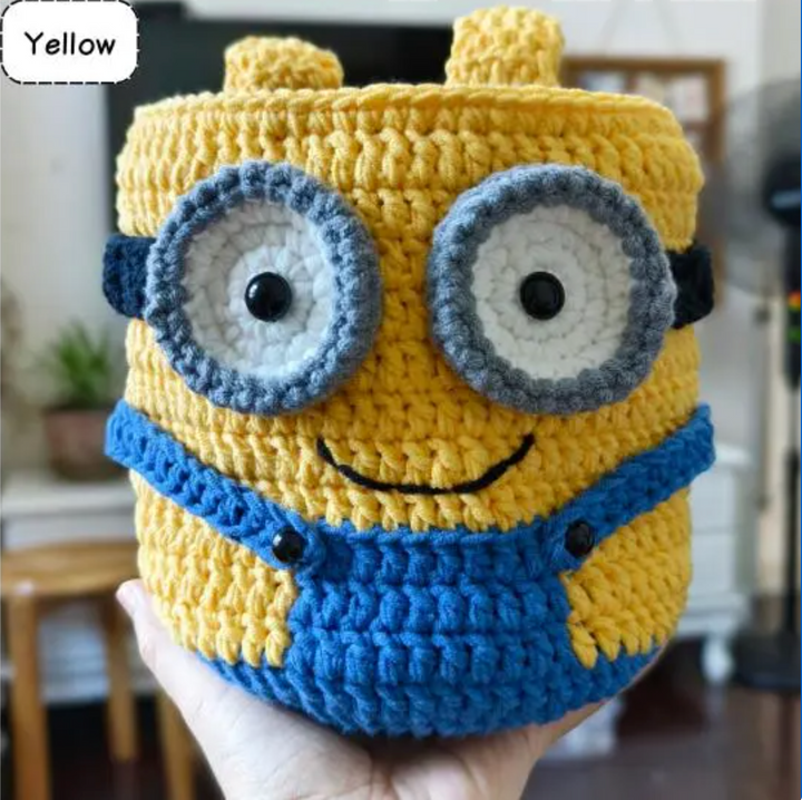 Crochet Yellow Monster Chalk Bag