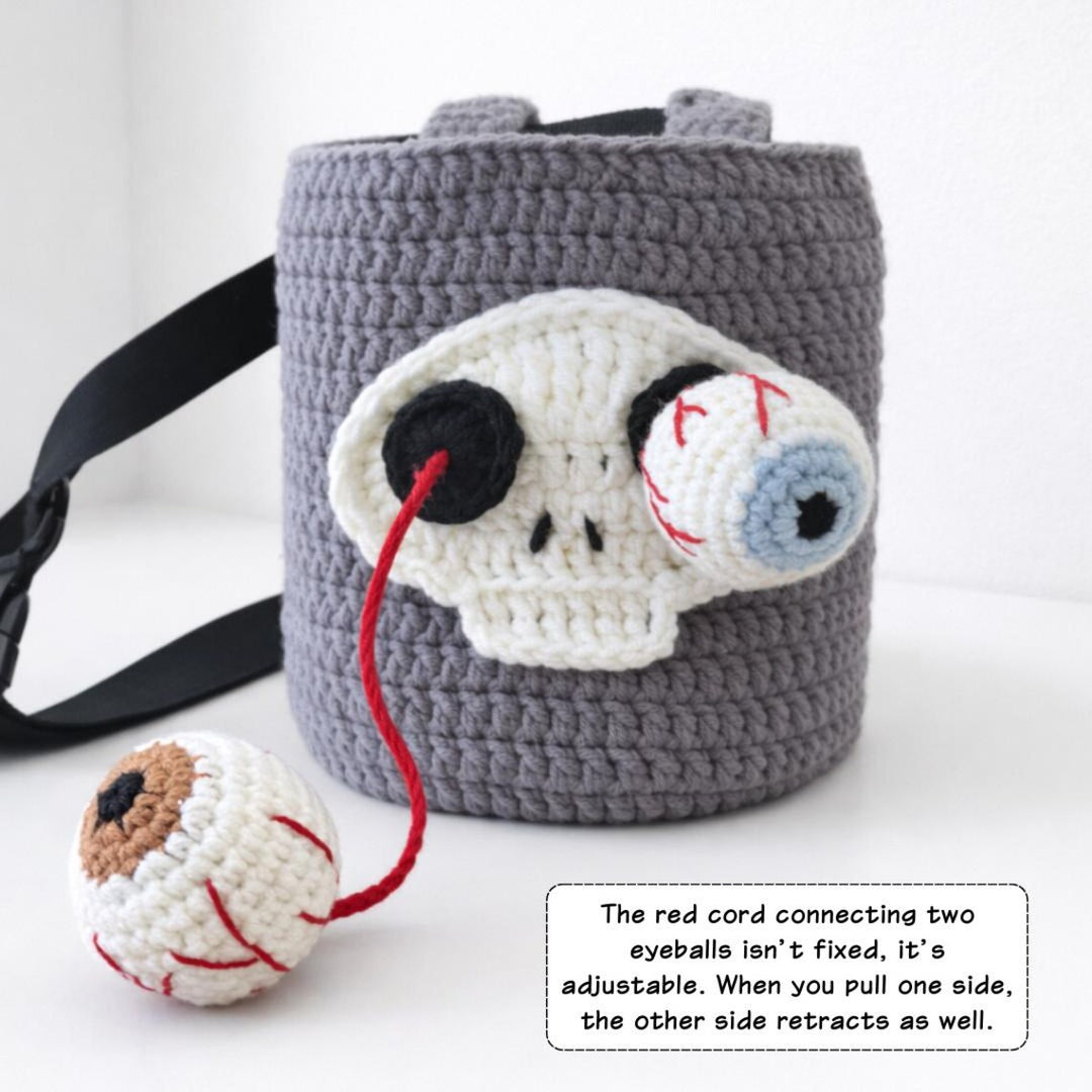 Crochet Skull Chalk Bag