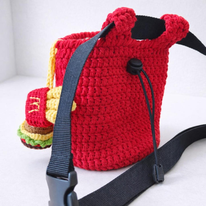 Crochet Fries & Burger Chalk Bag