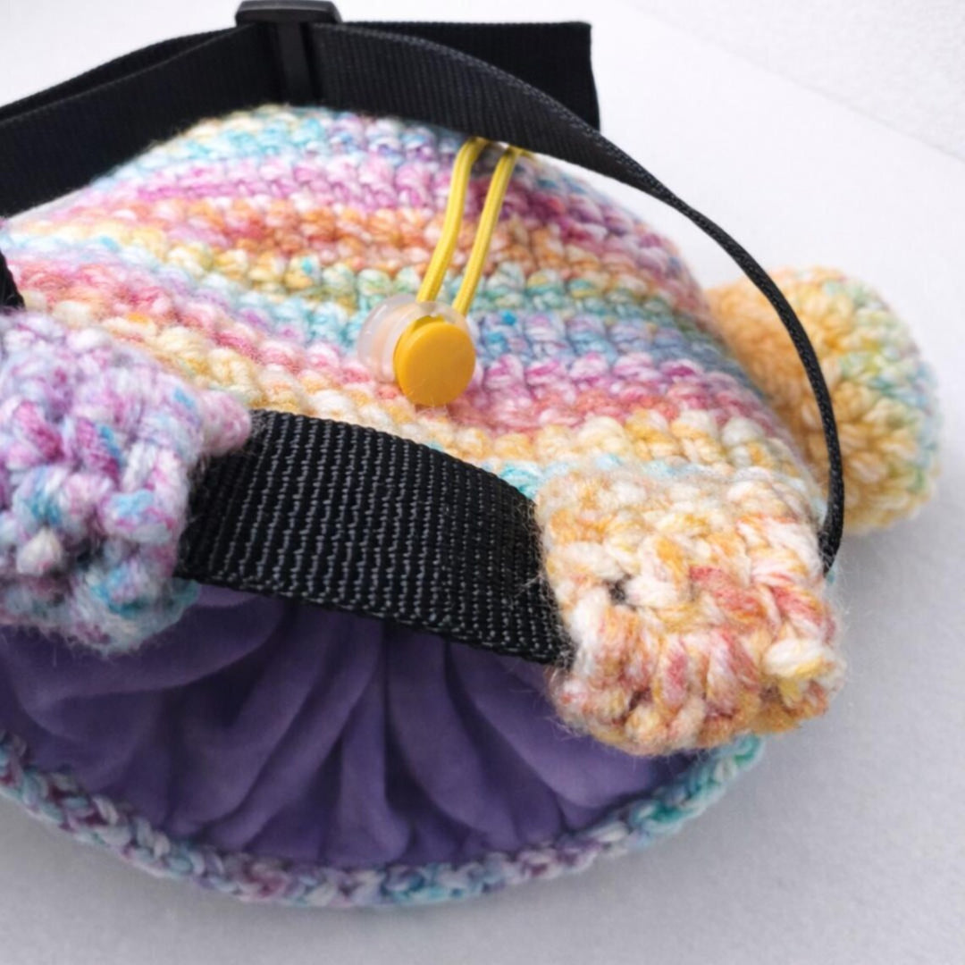 Crochet Macaron Monster Chalk Bag