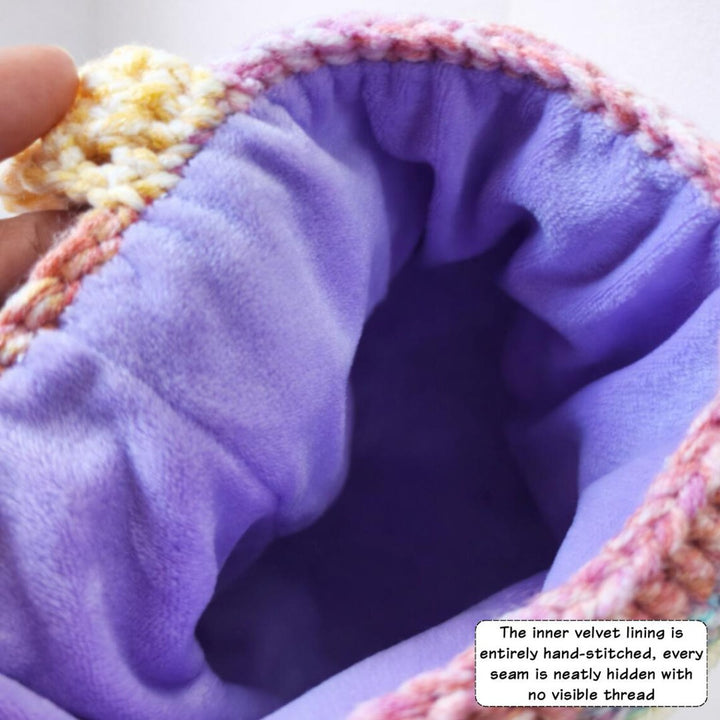 Crochet Macaron Monster Chalk Bag