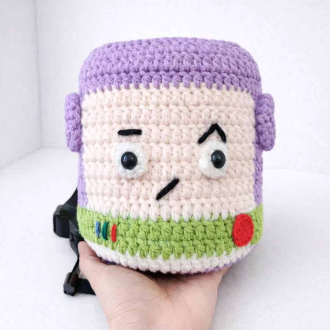 Crochet Cartoon Spaceman Chalk Bag